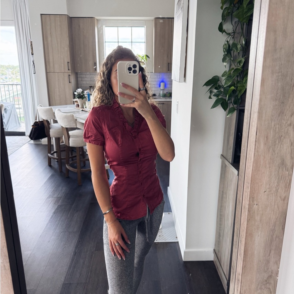 The Limited Deep Red Blouse (Size XS)